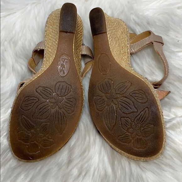 Born Gold Leather Slingback Espadrilles Sz 6 - Picture 6 of 6